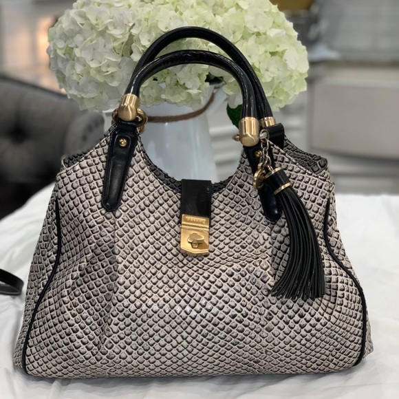 Brahmin Combo! Crocodile Shoulder Bag & Wallet - Picture 2 of 8